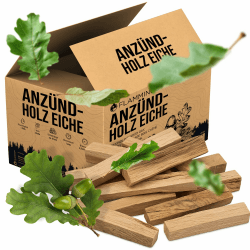 30kg Anzündholz Anfeuerholz Anmachholz Brennholz Kaminholz Ofenholz Smoker Grill BBQ Trocken Ofenfertig Eiche 16cm Angebot bei HelloDeals
