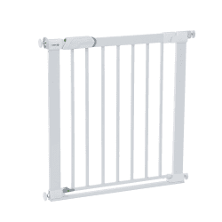 Safety 1st Flat Step Gate, Treppenschutzgitter ohne Bohren, 73–80 cm (max. 101 cm erweiterbar), Sehr Flache Türkante, Türschutzgitter "Bleibt Offen", Mit Einer Hand Öffnen, Montage ohne Bohren, Weiß Angebot bei HelloDeals