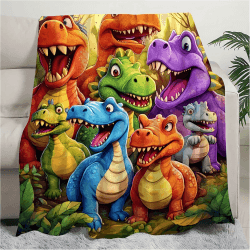 Dino Decke Kuscheldecke, Niedliche Lächelnde Dinosaurier,HD-Digitaldruck Auf Flanell, Wolldecke,Flanell Weich Warm Und Niedlich, Geburtstag Für Dino-Liebhaber (Stil A, 150x130cm) Stil A 150x130cm Angebot bei HelloDeals