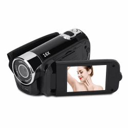 Elprico Digitaler Videokamera-Camcorder 2,7-Zoll-Bildschirm 270 ° Drehung 16-fache HD-USB-Videokamera(Black, European regulations) Angebot bei HelloDeals