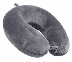 Nackenkissen Flugzeug Reisekissen Memory Foam Nackenkissen Stützkissen luxuriöses kompaktes und leichtes Quick Pack für Camping Schlafrestkissen Grau Angebot bei HelloDeals