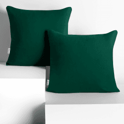 DecoKing 2 Kissenbezüge 50x50 cm Jersey 100% gekämmte Baumwolle Reißverschluss flaschengrün Amber 50 x 50 *2 Flaschengrün Angebot bei HelloDeals