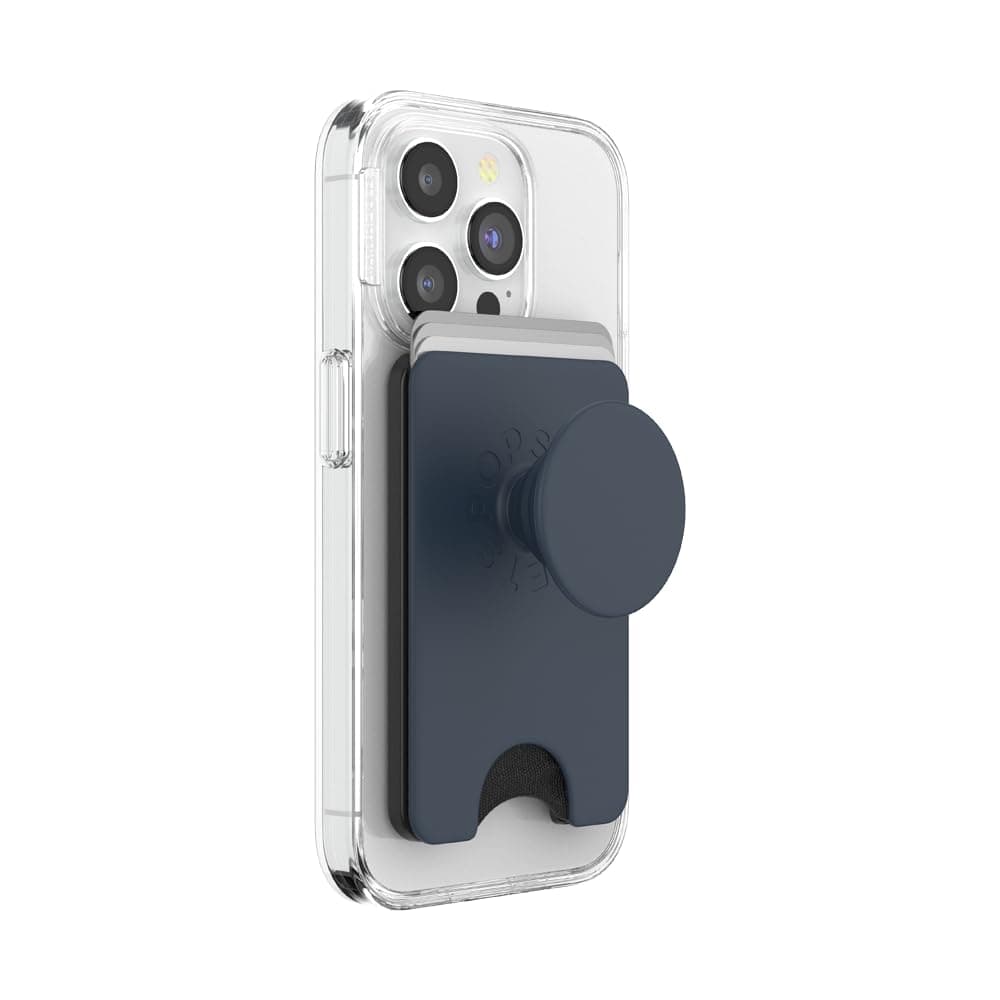 PopSockets Telefon-Geldbörse mit erweitertem Griff und Adapterring für MagSafe, Telefonkartenhalter, kabellos aufladbar, Geldbörse kompatibel mit MagSafe - Navy Blue MagSafe Navy Blue Angebot bei HelloDeals