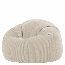 Icon Kingston Sitzsack Cord, Beige, Sitzsack Erwachsene mit Füllung, Bean Bag, Cord Sessel, Lounge Sessel, Lounge Stuhl, Schlafzimmer, Wohnzimmer, Wohnzimmer Möbel Beige Sitzsack Angebot bei HelloDeals
