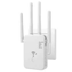 WLAN Verstärker, 1200Mbit/s WLAN Repeater, 5G & 2.4G Dualband Ultraxtender WiFi Verstärker mit LAN anschluss, WPS, Kompatibel mit 99% Standard-WiFi Routern, Deckt bis zu 9200Sq.ft und 35 Geräte Weiß Angebot bei HelloDeals