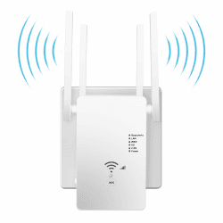 WLAN Repeater WLAN Verstärker 1200Mbit/s Dual-Band WiFi Booster mit Repeater/Router/Access Point Modus,4 Antennen,Einfache Einrichtung,WiFi Range Extender mit LAN/WAN Port（weiß） Angebot bei HelloDeals