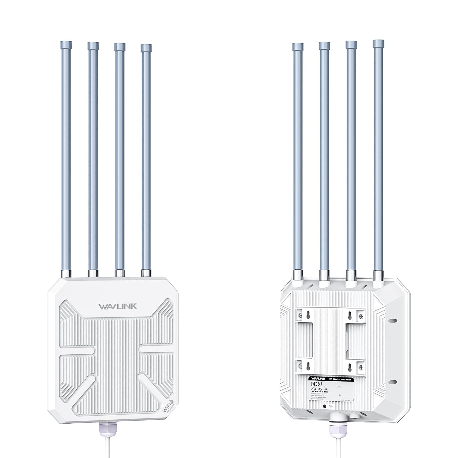 WAVLINK WiFi6 Outdoor Access Point, Long Range Outdoor WiFi, Dual Band 2.4G+5G AX3000 Mesh Extender mit PoE/4x8dBi High-gain Antennen/IP67 Wetterschutzgehäuse/Signal Booster Amplifier Angebot bei HelloDeals