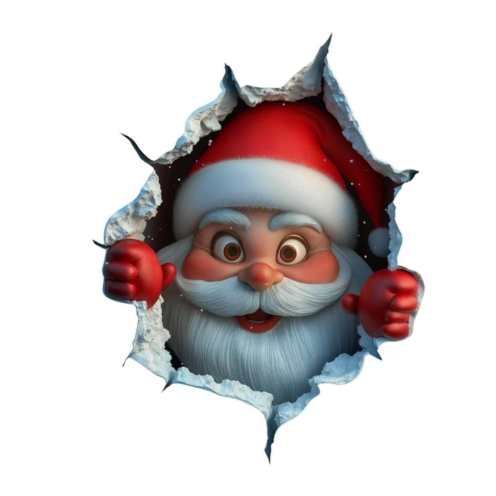Weihnachten Süßer Weihnachtsmann Wandbrechende Effekt Wandaufkleber-Toilette Selbstklebende Aufkleber #1 29*25cm（1pcs） Angebot bei HelloDeals