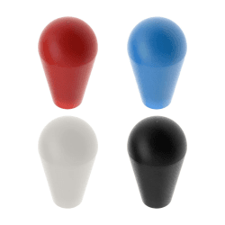 ECSiNG Ellipse ovaler Joystick-Kopf mit Kugelkopf für M5-Schraube, Joystick, Arcade-Spiel, DIY-Ersatzteile, Joystick-Zubehör, Schwarz, Rot, Weiß, Blau, 4 Stück Angebot bei HelloDeals