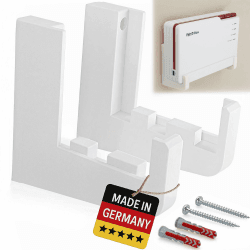 Wandhalterung für AVM Fritz!Box 5690 Pro – Robuste Halterung aus Kunststoff für Fritzbox 5690 Pro Fiber Router, weiße AVM 5690 Pro Halterung – Made in Germany Angebot bei HelloDeals