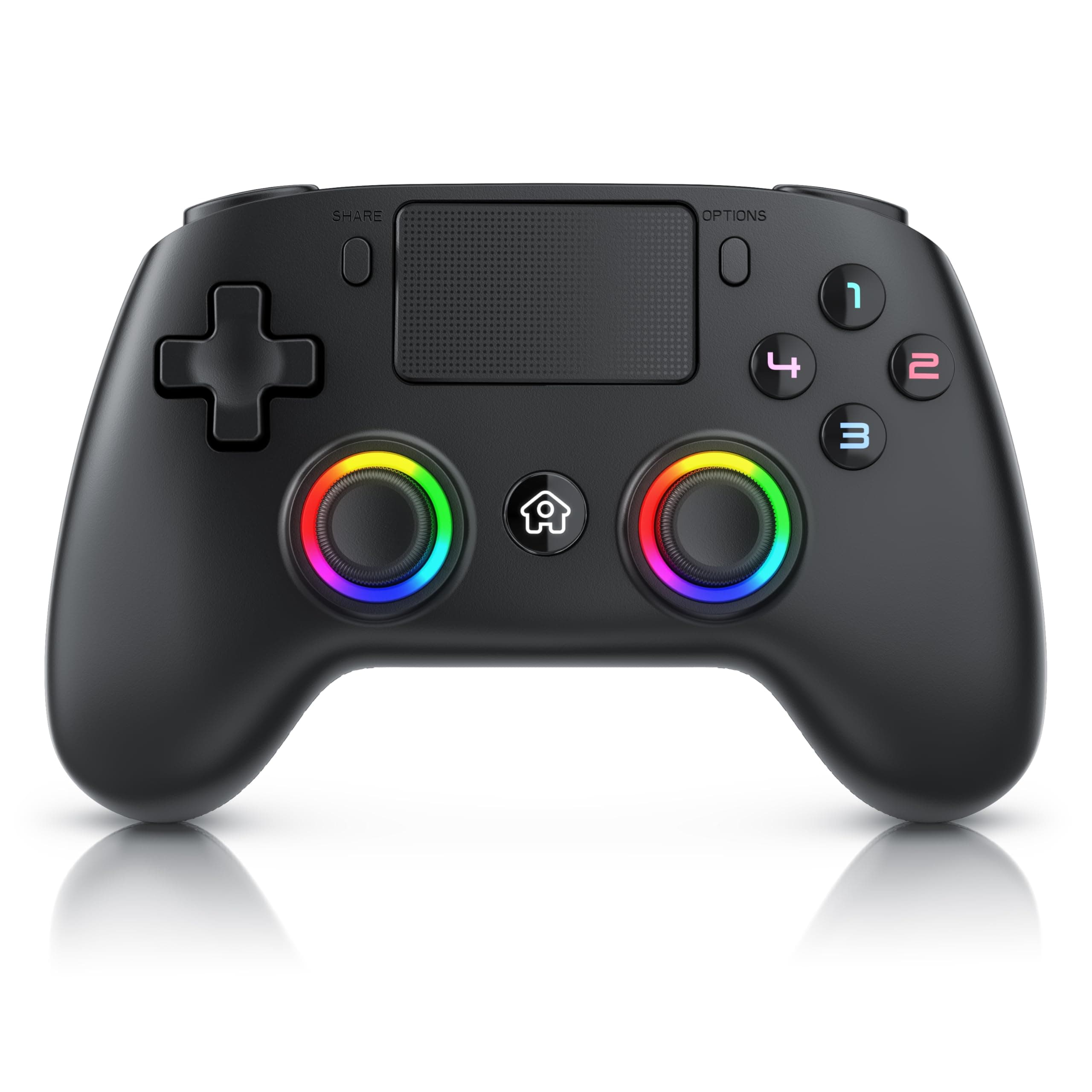 CSL - Wireless Gamepad für PC und PS4 - PC Anschluss - Wireless Controller - Dual Vibration - Headset Ausgang - Turbo Funktion - Touchpad - Share-Taste - M-Taste für freie Belegung Angebot bei HelloDeals