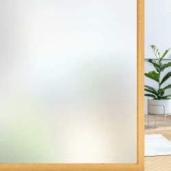 rabbitgoo Fensterfolie Blickdicht Sichtschutzfolie Fenster Selbsthaftend, Milchglasfolie Statisch Haftend 44,5 x 200 cm ohne Klebstoff Folie Sichtschutz Anti UV für Zuhause Büro Matt 44.5 x 200 cm Matt Angebot bei HelloDeals