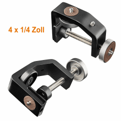 Walimex pro KX-25 Stativ Klemme mit Kugelkopf – Klemmstativ, Blitzklemme, Aluminium, ausziehbare Mittelsäule 12,5-20 cm, für Kamera, LED Leuchten, Halterung für Stativ, Rohr, Platte, Tisch Klemmstativ mit Kugelkopf Angebot bei HelloDeals