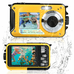 Comius Sharp Unterwasserkamera für Schnorcheln, 10FT 30MP Foto FHD Video Digitalkamera Wasserdicht mit 32GB Speicherkarte für Tauchen, Surfen, Schwimmen Angebot bei HelloDeals