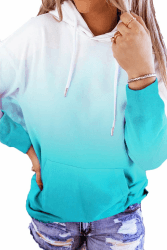 HVEPUO Damen Batik Hoodie Bedrucken Pullover Kawaii Kapuzenpullover Farbverlauf Oberteil M D-blau Angebot bei HelloDeals
