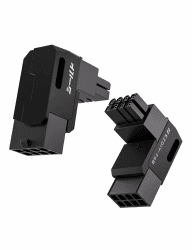 EZDIY-FAB Shield Serie 8-Pin PCIe GPU Power Adapter,90-Grad-Winkelstecker,Aluminium Design für Grafikkarten-Standard Typ,Schwarz-2 Pack STD-Schwarz Angebot bei HelloDeals