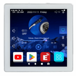 Breeshy Mini System Android 10.0 8 Ohm Smart WiFi Bluetooth 4 x 25 W Stereo Heimkino Musik Hintergrund Verstärker Wandverstärker einfach zu bedienen weiß Angebot bei HelloDeals