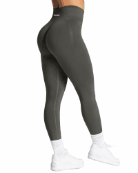 TAYOEA Sport Leggings Damen mit Scrunch Butt Push Up Booty Lifting Sporthose Blickdichte Nahtlos sportleggins für Yoga Gym Alltag Grau M Angebot bei HelloDeals