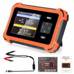 Batterie-Innenwiderstandsmessgerät PBRM-1 mit 4-Draht-Kelvin-Klemmen, 110 V, 100 Ω, 1 kHz Wechselstrom, Tragbares 2,8-Zoll-TFT-Display-Voltmeter, Sortiermodus für Haushalts-/Autobatterietester Angebot bei HelloDeals