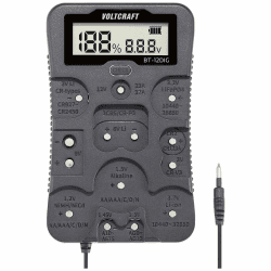 VOLTCRAFT Batterietester BT-12DIG Messbereich (Batterietester) 1,2 V, 1,5 V, 3 V, 3,7 V, 6 V, 9 V, 12 V Batterie, Akku Angebot bei HelloDeals