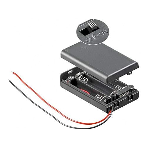 PerfectHD Batteriehalter - AAA Batteriefach - 3X AAA Mignon - mit EIN- und Ausschalter - 1 Stück - schwarz 1 Stück 3x AAA Angebot bei HelloDeals
