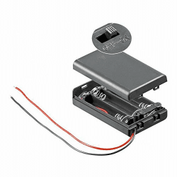 PerfectHD Batteriehalter - AAA Batteriefach - 3X AAA Mignon - mit EIN- und Ausschalter - 1 Stück - schwarz 1 Stück 3x AAA Angebot bei HelloDeals