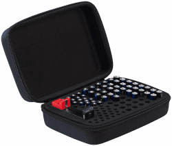 tka Köbele Akkutechnik Batterie Aufbewahrung: Aufbewahrungstasche für bis zu 96 Batterien mit Batterie-Tester (Case, Batterieaufbewahrungsbox, Koffer Organizer) Angebot bei HelloDeals