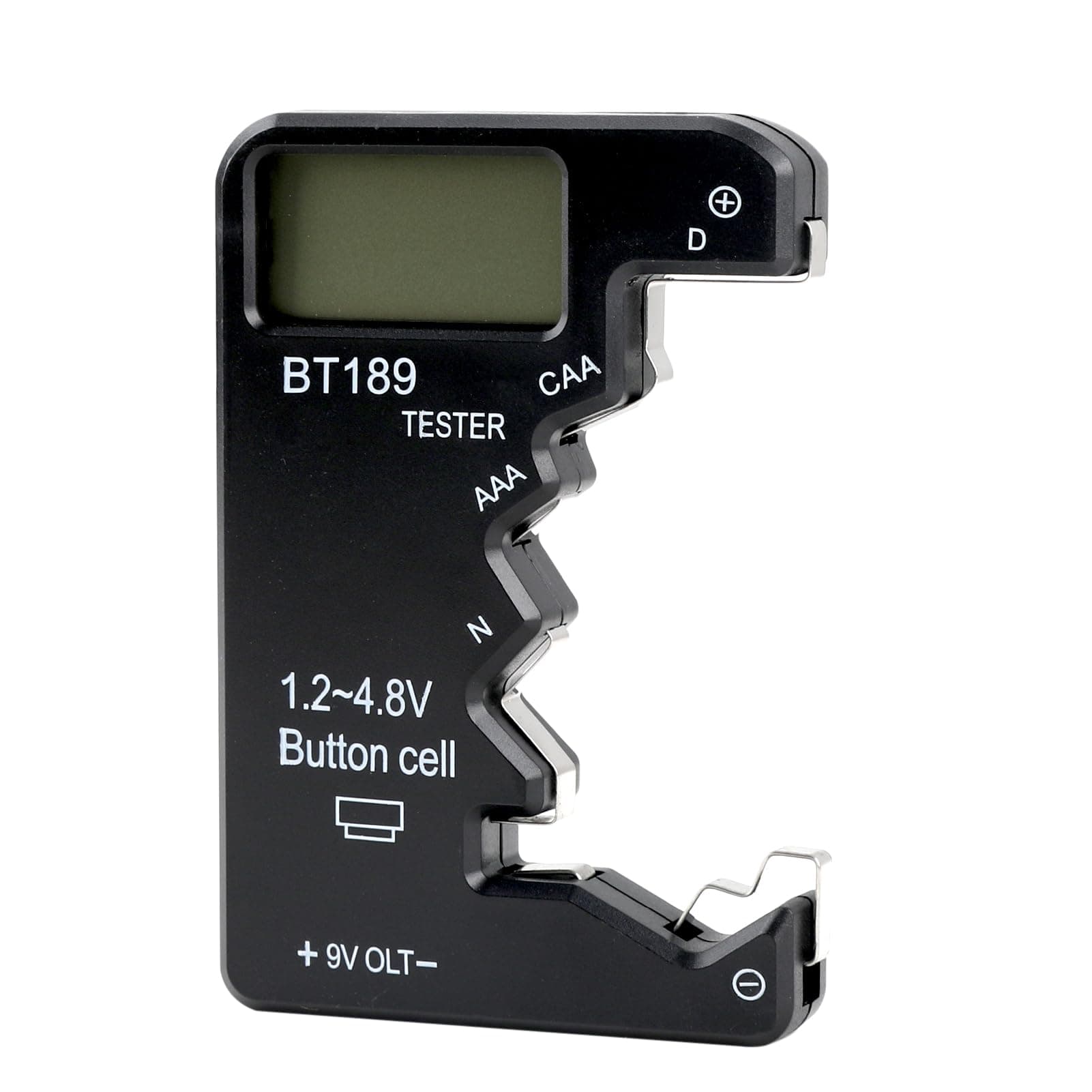 Digitaler Batterietester Universal BT189 mit LCD-Display, Kompatibel mit den Typen D, C, AA, AAA, N, LR44, 9V 6F22, Präzise Energieverwaltung Nutzung für Elektronische Geräte Tragbares Leichtes Design Angebot bei HelloDeals
