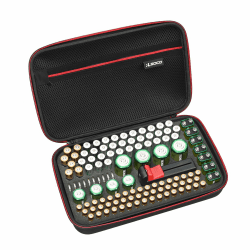 RLSOCO Batterie Organizer Tasche-Taschenhalter für Harte Aufbewahrungsboxen -Hält 120+ Batterien AA AAA C D 9V BT-168 (Batterien und Batterietester sind nicht enthalten) Angebot bei HelloDeals