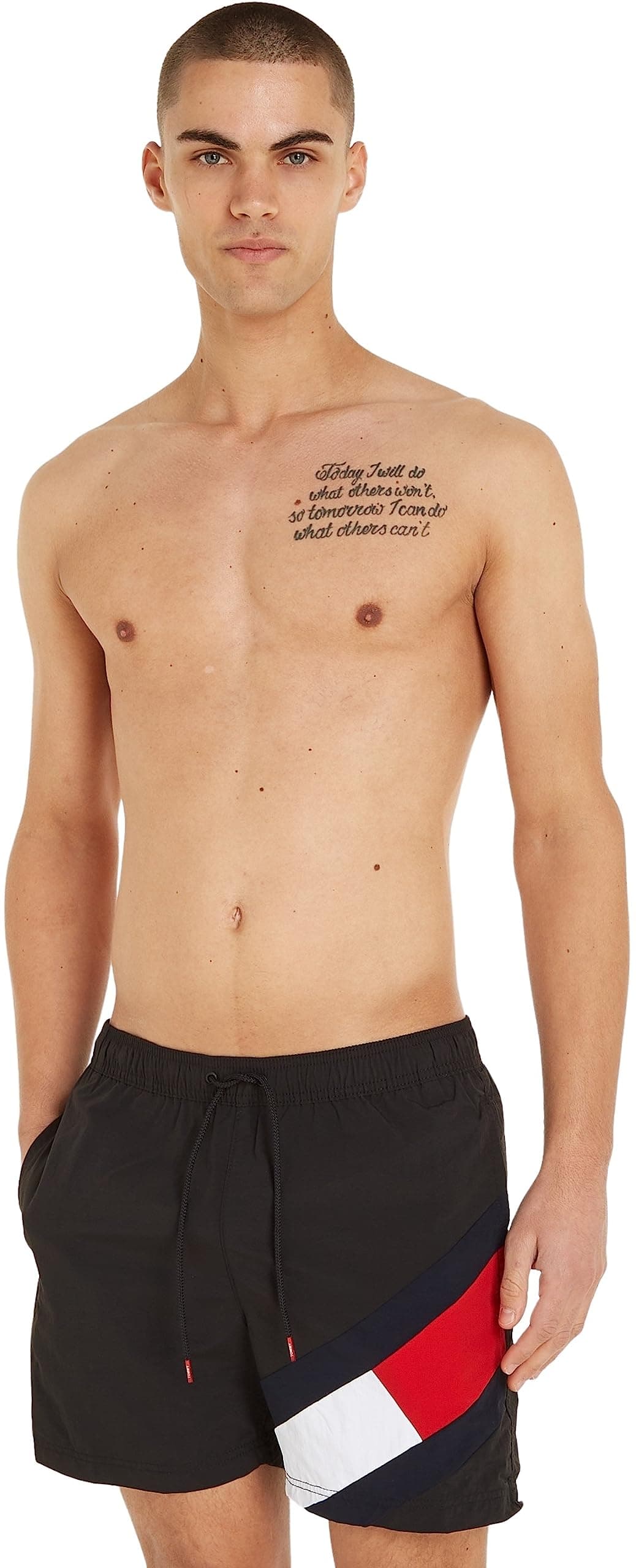 Tommy Hilfiger Herren Badehose SF Medium Drawstring Mittellang XL Schwarz (Black) Angebot bei HelloDeals
