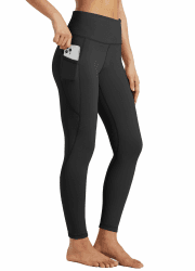 WILLIT Damen Fleece Leggings gefütterte High Waisted Winter Warme Hose Thermo Sportleggins Yoga Laufhosen mit Taschen M Schwarz Angebot bei HelloDeals