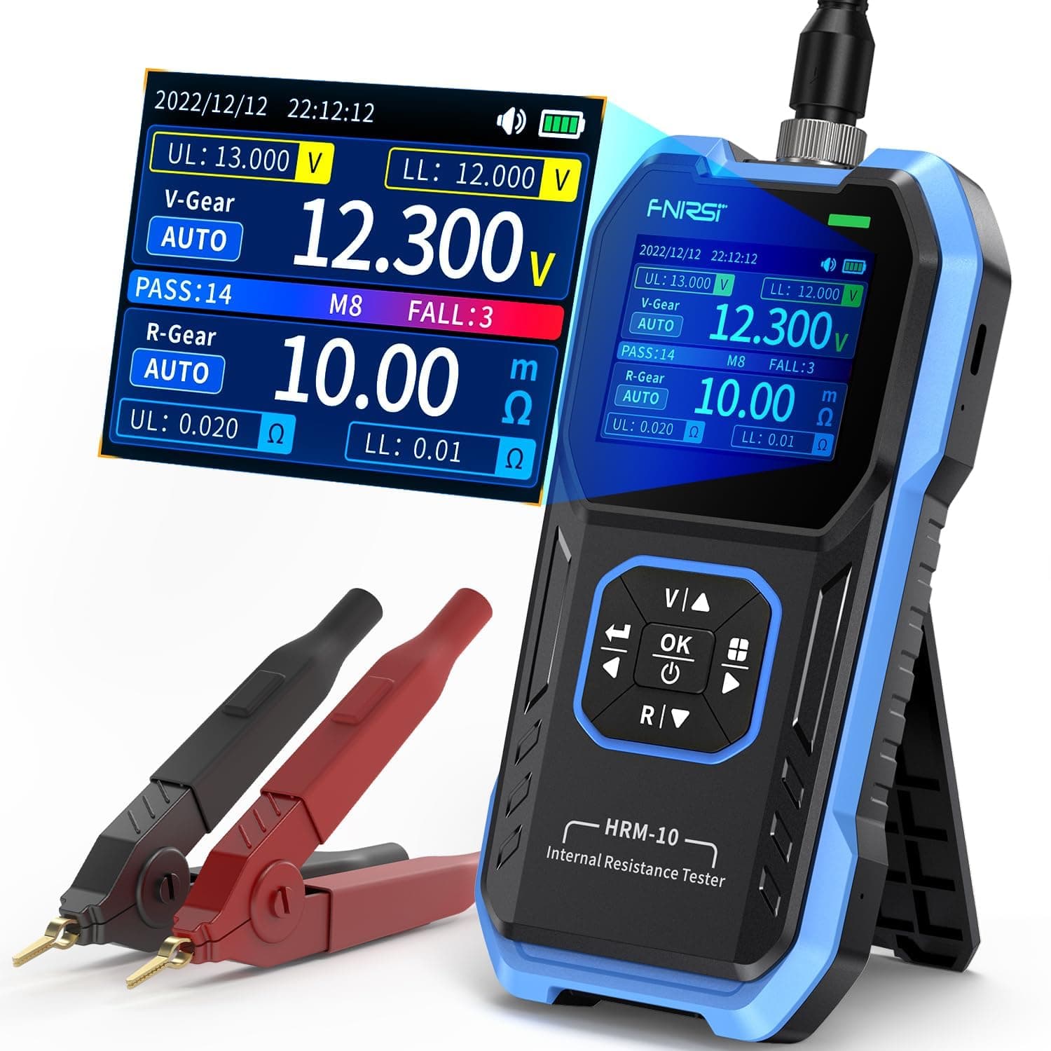 HRM-10 Batteriekapazität Innenwiderstandstester Tragbarer Multifunktionaler 4 Draht Tester für Batterien 100V 200 Ω Internes Widerstandsmessgerät und Genaues Spannungsmessgerät Widerstandstester Angebot bei HelloDeals