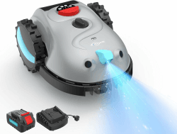 V100 Mähroboter ohne Begrenzungskabel, mit Vision-Navigation, Hindernisvermeidung(150 Arten), 4,0 Ah Akku Rasenmäher Roboter, Rasenroboter mit Graskamm, Ersatzklingen Hellgrau Angebot bei HelloDeals