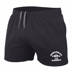 Muscle Alive Herren Bodybuilding Fitnessstudio Trainieren Kurze Hose Frottee-Baumwolle M 5 Ma Schwarz Angebot bei HelloDeals