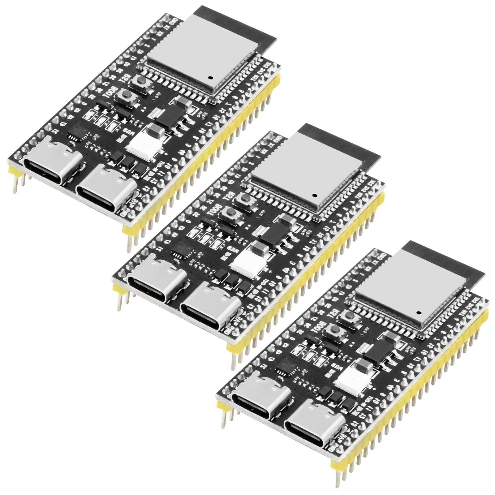 ESP32-S3 Entwicklungsboard,WRM-1-N16R8 ESP32-S3 Board mit WLAN Bluetooth 5.0 Dual-Typ-C-Schnittstelle,für ESP32 S3 Modul Kompatibel mit Arduino(3 Stück) Angebot bei HelloDeals
