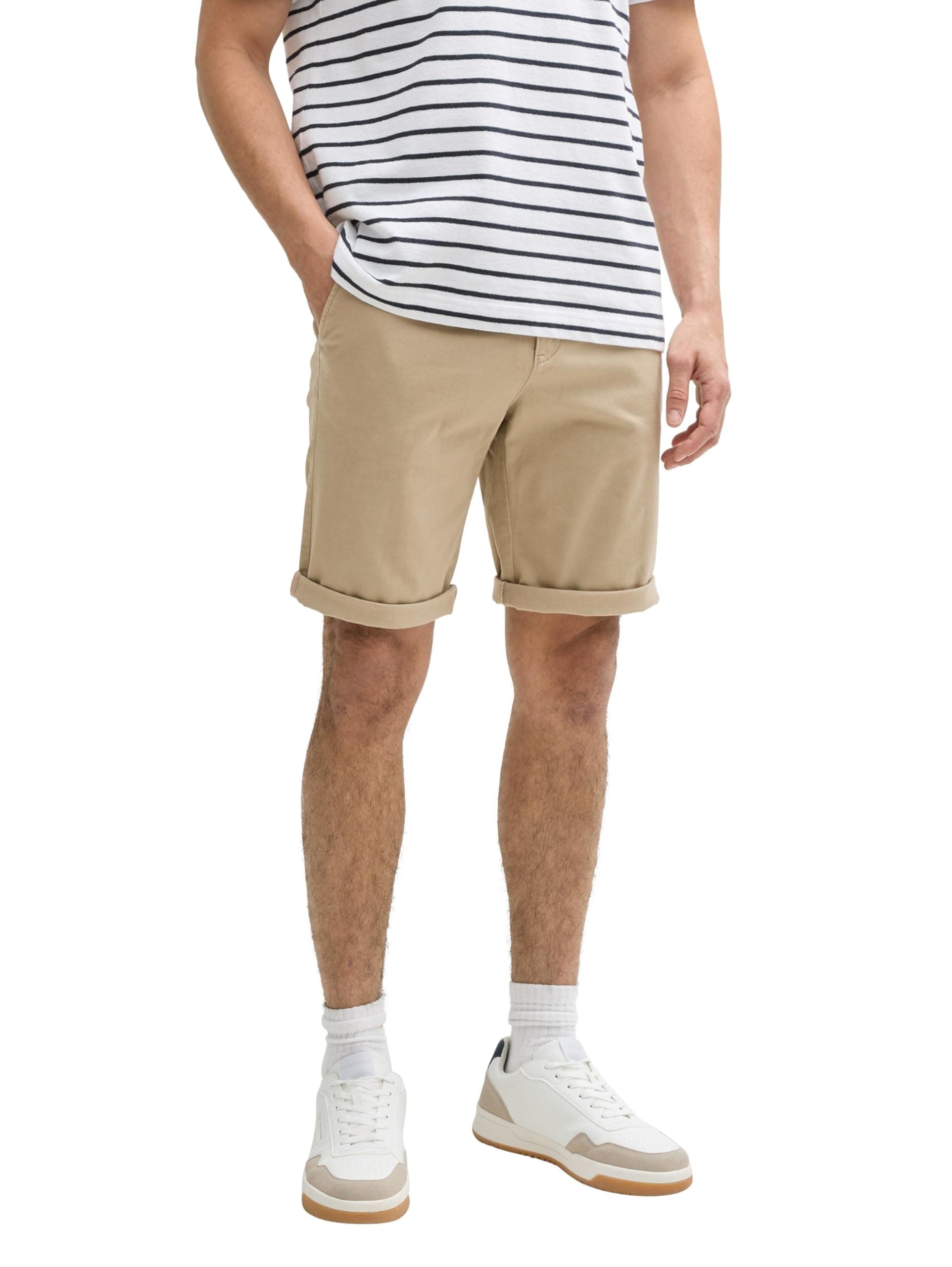 TOM TAILOR Herren Slim Chino Shorts 38 11018 - Chinchilla Angebot bei HelloDeals
