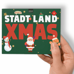 Stadt Land Fluss XMAS MINI Ratespiel für die Familie zu Weihnachten mit 12 Xmas-Kategorien lustiges Familienspiel Quiz Partyspiel zur Weihnachtszeit Geschenk-Idee Nikolaus DIN A6-Block | 50 Blatt grün Angebot bei HelloDeals
