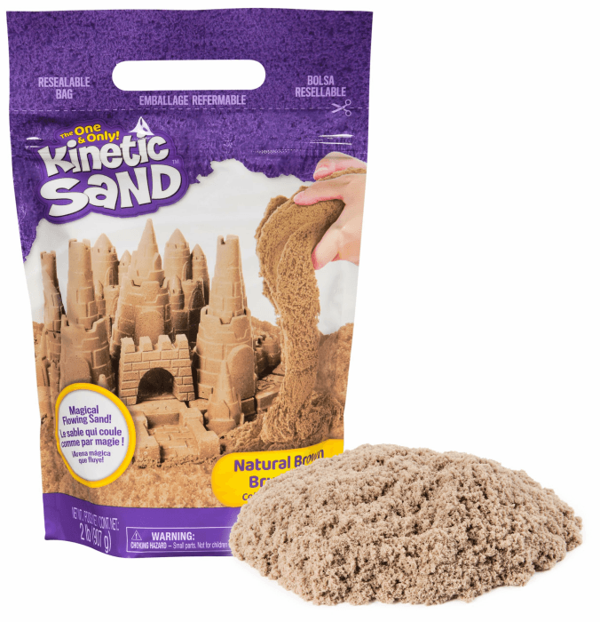 Kinetic Sand - Brauner Sand im Beutel, 907 g, original magischer Sand aus Schweden für Indoor-Sandspiel, für Kinder ab 3 Jahren, fördert Feinmotorik, wiederverschließbar Blau Mittel Angebot bei HelloDeals