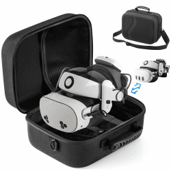 Große Tasche für Meta Quest 3/Quest 3S, Reisen Tragetasche Kompatibel mit BOBOVR S3 Pro/Kiwi Design Akku Elite Strap und Anderem Zubehör, Reisen und Aufbewahrung Hart Tasche für Oculus Quest 3S Schwarz Angebot bei HelloDeals