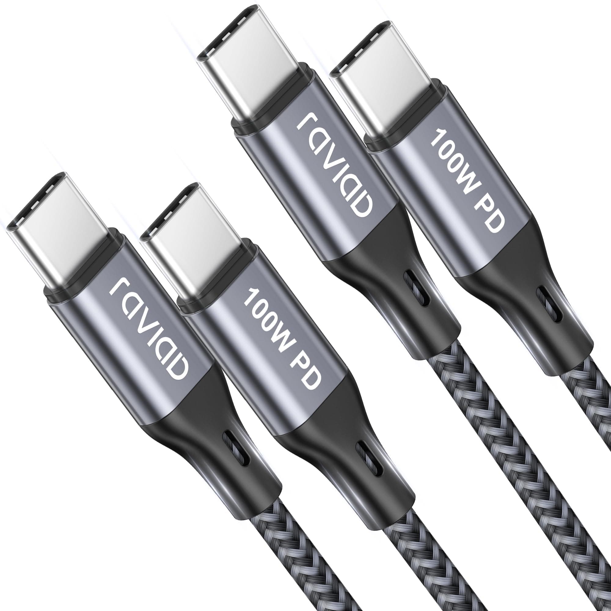 RAVIAD USB C auf USB C Kabel [2Stück 2M+2M] 100W USBC Ladekabel PD Schnellladekabel Typ C Ladekabel für iPhone 17 16 Pro Max, iPhone 15, Samsung Galaxy S24/S23/S22, MacBook Air, Pad Pro, Huawei 2M+2M Grau Angebot bei HelloDeals
