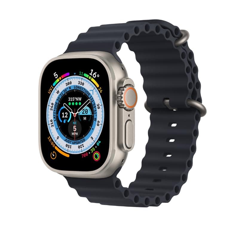 Apple Watch Ultra 2 (GPS, 49MM) Titangehäuse mit Black Ocean Band, One Size (Generalüberholt) Angebot bei HelloDeals