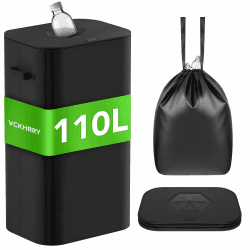 110L Pfandflaschen Sammelbehälter mit Deckel, Groß Pfandflaschen Aufbewahrung Organizer mit Tragetasche Flaschensammler Leergut mit Loch Flaschentasche Behälter für Küche & Haushalt Angebot bei HelloDeals