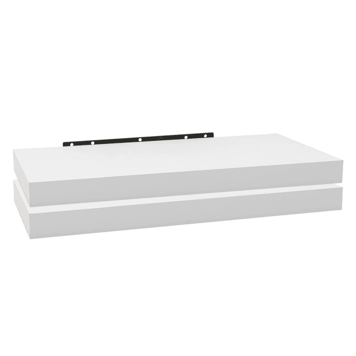 WOLTU 2X Wandregal Wandboard Bücherregal Regale für Deko Wandablagen aus MDF Holz, 2er Set Hängeregal Weiss, 50x23x3,8cm RG9368ws-2 50 x 22.9 x 3.8 cm Weiß Angebot bei HelloDeals
