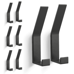 Kleiderhaken 8 Stück, Handtuchhaken zum Bohren(Schrauben unsichtbar!), Garderobenhaken Wand Moderne Garderobenleiste für Jacken, Mäntel, Kleidung, Schals, Handtaschen und Mehr (Schwarz) 8 Schwarz Angebot bei HelloDeals