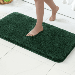 MIULEE Badematte Weiche Badteppich rutschfest Badvorleger Fußmatte Badzimmermatte Bettvorleger Flauschig Teppich Badezimmerteppich Duschmatte für Bade & Wohnzimmer Schlafzimmer 40x60 cm Tiefgrün 40 x 60 cm (Rechteckig) Tiefgrün Angebot bei HelloDeals
