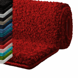 casa pura Badematte 70x120 cm Rot, Flauschiger Badezimmerteppich Shaggy, Badvorleger rutschfest, waschbar, Duschvorleger, Teppich Fußmatte für Badezimmer und Dusche 70x120cm Rot Angebot bei HelloDeals