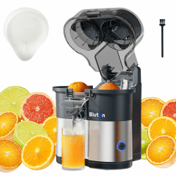 B Juicy O2 Elektrische Zitruspresse & Orangenpresse – Doppelkegel-Entsafter mit Schneider, vollautomatisch, 100W，13500 U/min, BPA-frei, 380ml, leicht zu reinigen, für Orangen, Zitronen & mehr Angebot bei HelloDeals