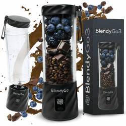 Mixer BlendyGo3, Standmixer, Smoothie maker, Mixer smoothie maker to go, Blender, BPA-freie, PulseMotion & BlendPro Technologie 550 ml (Schwarz) Angebot bei HelloDeals