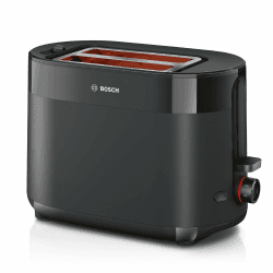 Bosch Kompakt Toaster MyMoment TAT2M123, integrierter Brötchenaufsatz, mit Auftaufunktion, mit Abschaltautomatik, Liftfunktion, Brotzentrierung, perfekt für 2 Scheiben, 800 Watt, Schwarz matt Angebot bei HelloDeals