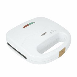 JOCCA Sandwichtoaster für 2 Scheiben, Toaster aus der Nature-Linie, antihaftbeschichtete Grillplatten, leuchtende Indikatoren, Sandwiches und mehr Mahlzeiten, modernes Finish in Holzoptik (weiß) Angebot bei HelloDeals